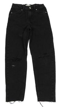 Čierne rifle s děravými koleny MANGO