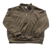 Čokoládová plyšová mikina LINDEX