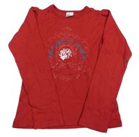 Červené tričko s potlačou alive