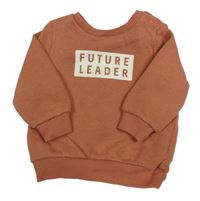 Skořicová mikina s nápismi PRIMARK