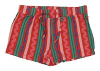 Červeno-pruhované vzorované chino kraťasy SOMEONE