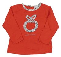 Červené triko s jablíčkem OBaïBi