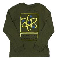 Khaki tričko s atomem M&S