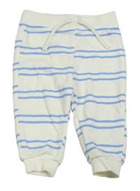 Bielo-modré pruhované tepláky Primark