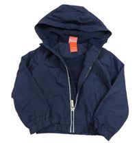 Tmavomodrá šušťáková športová bunda s kapucňou Nike