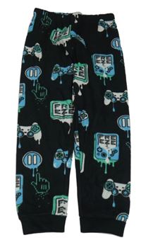 Černé fleecové pyžamové kalhoty s ovladači M&S