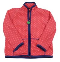 Tmavoružová bodkovaná á fleecová prepínaci mikina TCM