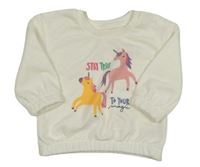 Smotanová mikina s jednorožcami Primark