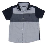 Světlemodro-tmavomodro-melírovaná košile Next