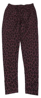 Vínové legíny s leopardím vzorom Y.F.K.