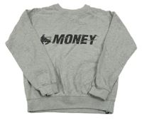 Sivá melírovaná mikina s logom Money