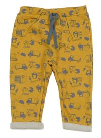 Hořčicové zateplené tepláky se stavebními stroji Ergee