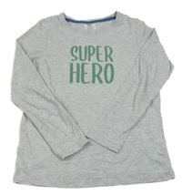 Sivé melírované tričko s nápisom L&D