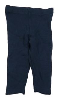 Tmavomodré rebrované legíny Primark