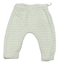 Smetanovo-svetlomodré pruhované tepláky Ergee