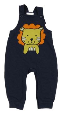 Tmavomodré laclové tepláky s lvíčkem Topomini