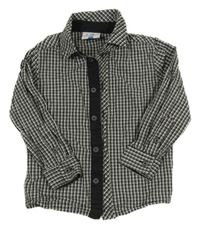 Černo-smetanová kostkovaná košile Topolino