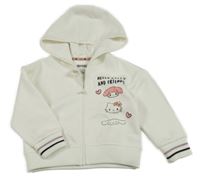 Smetanová propínací mikina s Hello Kitty s přáteli a kapucí Primark