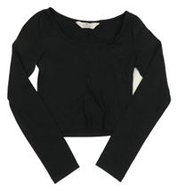 Čierne crop tričko H&M