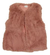 Staroružová kožušinová podšitá vesta Next