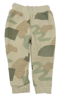 Béžové prešívané vzorované tepláky George