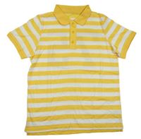 Žlto-biele pruhované polo tričko TCM
