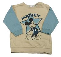 Smetanovo-světlemodrá mikina s Mickeym Disney