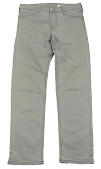 Světlešedé slim fit rifle H&M