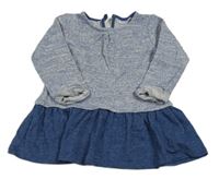 Modro-biela melírovaná úpletová tunika zn. Next