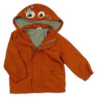 Hnedá šušťáková jarná bunda s príšerkou a kapucňou Pep&Co