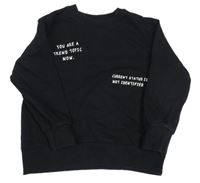 Čierna mikina s nápismi