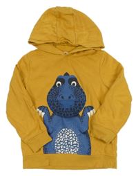 Okrová mikina s dinem a kapucňou C&A