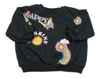 Černá mikina s obrázky Next