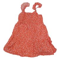 Červeno-biele kvetované ľahké šaty Primark