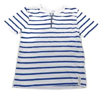 Bielo-modré pruhované tričko H&M