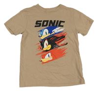Hnědé tričko se Sonicem Primark