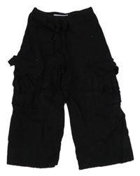 Čierne pletené cargo tepláky Zara