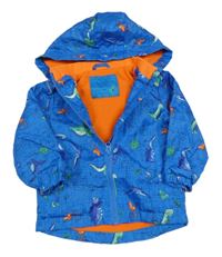 Modrá šušťáková lehce zateplená bunda s diny a kapucňou zn. St. Bernard