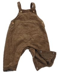 Hnědé laclové podšité manšestráky Zara