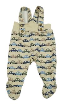 Béžové dupačky s auty Topomini