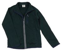 Tmavozelená pletená propínací mikina Lily & Dan