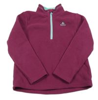 Fialová fleecová funkčná mikina Quechua