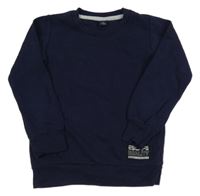 Tmavomodrá rebrovaná mikina Y.F.K.