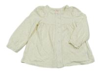 Smetanová puntíkatá šatová tunika 