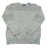 Světlešedý melírovaný svetr C&A