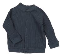 Šedomodrá rebrovaná prepínaci mikina F&F