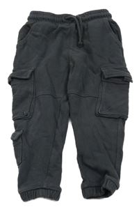 Antracitové cargo tepláky Next