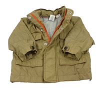 Khaki šusťáková jarní bunda s kapucí GAP