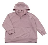 Lila sportovní mikina s nápisem a kapucí Dunnes