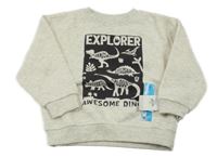 Nové - Svetlosivá mikina s diny Primark